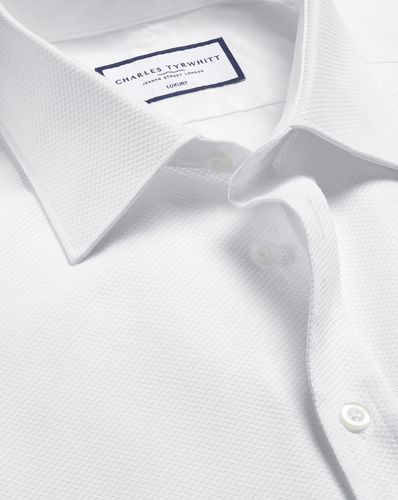 Chemise De Soirée En Piqué À Col Classique Et Plastron - par - Charles Tyrwhitt - Modalova