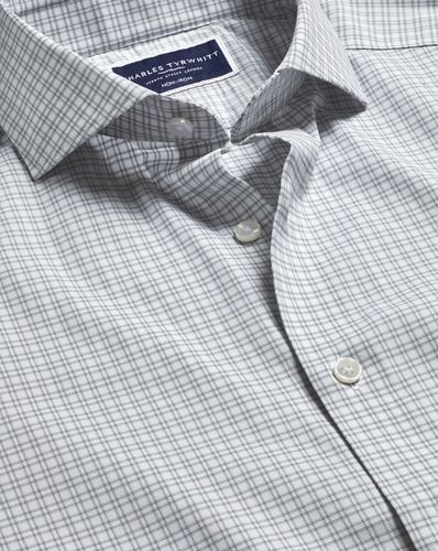 Chemise À Carreaux De Grille Performance Sans Repassage - Gris par - Charles Tyrwhitt - Modalova