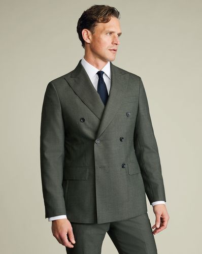 Veste De Costume Croisée Ultimate Performance En Tissu Peau De Requin - Vert Sauge en par - Charles Tyrwhitt - Modalova