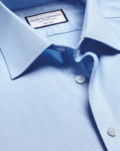 Chemise Pied-De-Poule À Col Classique Sans Repassage - par - Charles Tyrwhitt - Modalova