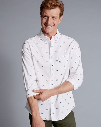 Chemise À Motif Chien Imprimé À Col Boutonné Sans Repassage - par - Charles Tyrwhitt - Modalova