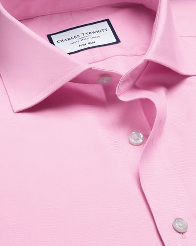 Chemise Col Cutaway Sergé Sans Repassage - par - Charles Tyrwhitt - Modalova