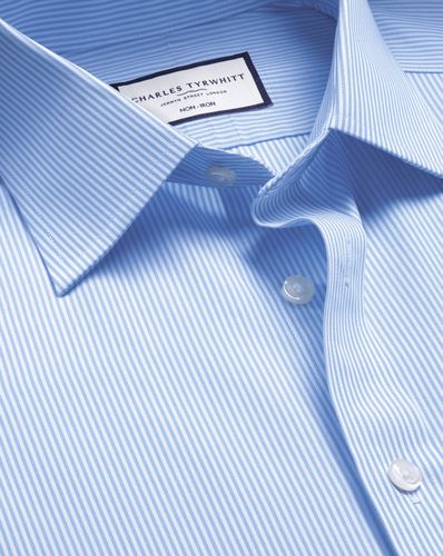 Chemise À Rayures Bengale Et Col Classique Sans Repassage - Bleuet en par - Charles Tyrwhitt - Modalova