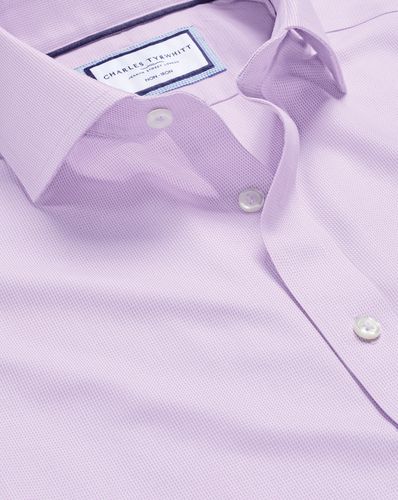 Chemise En Tissage Clifton À Col Italien Sans Repassage - Foncé par - Charles Tyrwhitt - Modalova