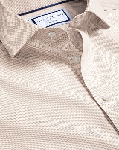 Chemise En Tissage Clifton À Col Italien Sans Repassage - Grège en par - Charles Tyrwhitt - Modalova