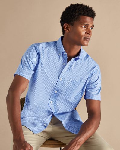 Chemise Stretch Manches Courtes Sans Repassage - Océan par - Charles Tyrwhitt - Modalova