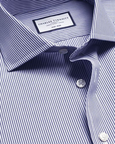 Chemise À Rayures Bengale Et Col Cutaway Sans Repassage - par - Charles Tyrwhitt - Modalova