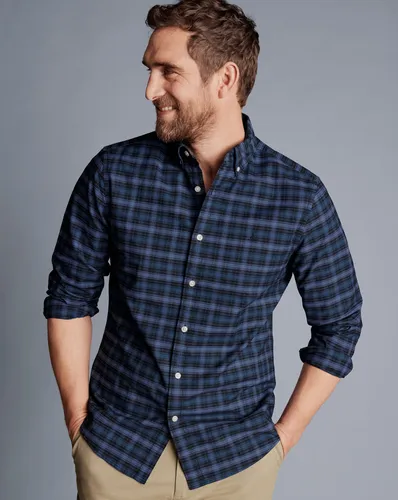 Chemise À Carreaux Oxford Délavée À Col Boutonné - par - Charles Tyrwhitt - Modalova