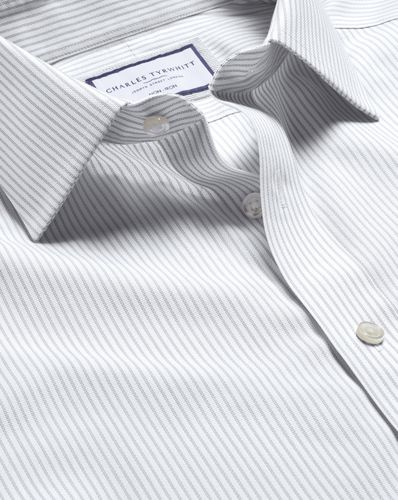 Chemise À Rayures Royal Oxford Sans Repassage - Gris é par - Charles Tyrwhitt - Modalova