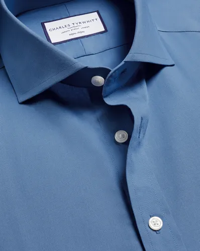 Chemise En Popeline Extensible Sans Repassage - Océan par - Charles Tyrwhitt - Modalova