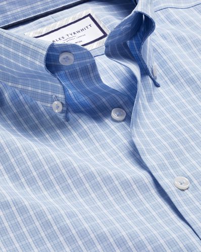 Chemise À Carreaux À Col Boutonné Sans Repassage - par - Charles Tyrwhitt - Modalova