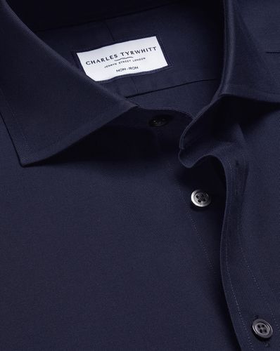 Chemise Col Cutaway Sergé Sans Repassage - par - Charles Tyrwhitt - Modalova