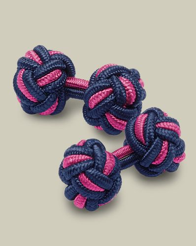 Boutons De Manchette Nœuds - Marine & Rose par - Charles Tyrwhitt - Modalova