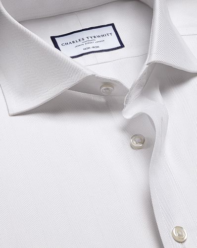 Chemise À Chevrons Et Col Cutaway Sans Repassage - par - Charles Tyrwhitt - Modalova