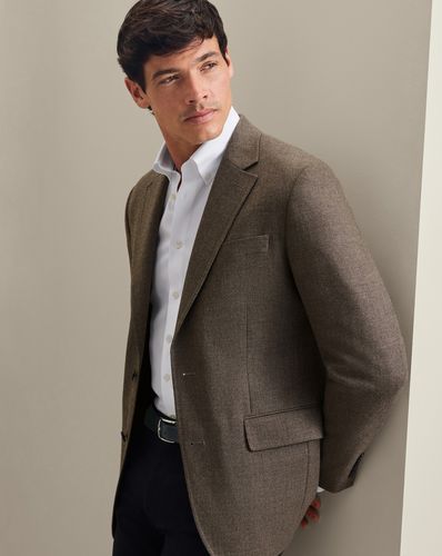 Veste En Laine Texturée - Moka par - Charles Tyrwhitt - Modalova