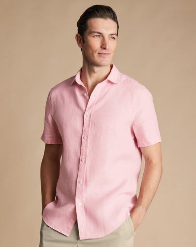 Chemise En Pur Lin À Manches Courtes - par - Charles Tyrwhitt - Modalova