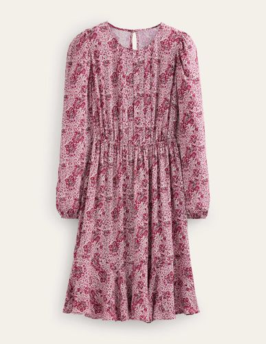 Mini-robe plissée à basque - Boden - Modalova