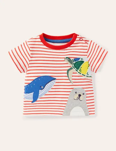 T-shirt rayé motif animaux curieux Garçon - Boden - Modalova