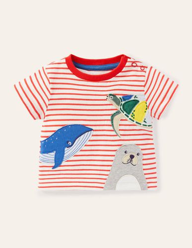 T-shirt rayé motif animaux curieux Garçon Boden - Mini Boden - Modalova