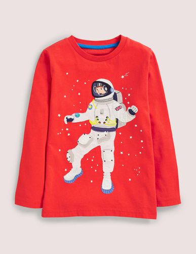 Spaceman Applique T-Shirt Garçon - Boden - Modalova