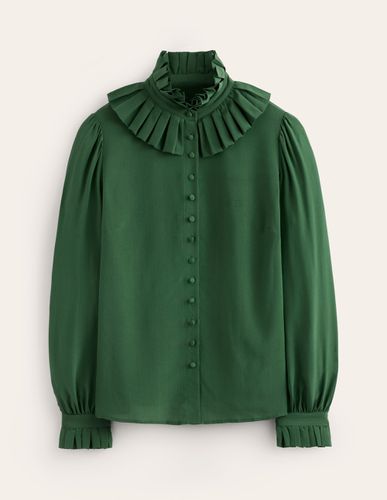 Blouse en soie à col volanté - Boden - Modalova