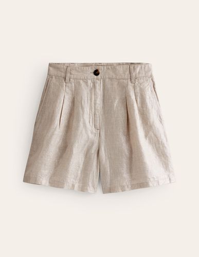 Short plissé en lin Femme Boden - Boden - Modalova