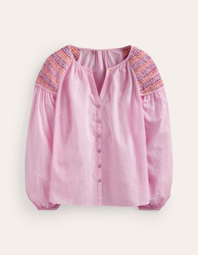 Blouse en coton à smocks - Boden - Modalova