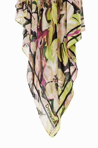 Foulard rectangulaire fleurs - Desigual - Modalova