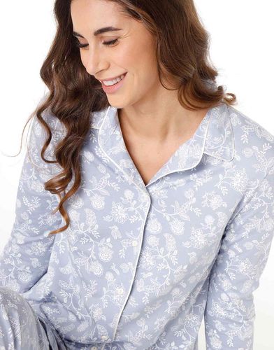 Pyjama long en coton modal, bleu poudré - DIM - Modalova