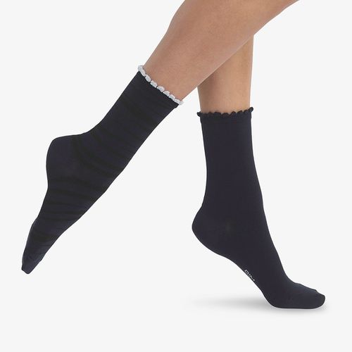 2 paires de chaussettes femme avec coton noir - HEMA