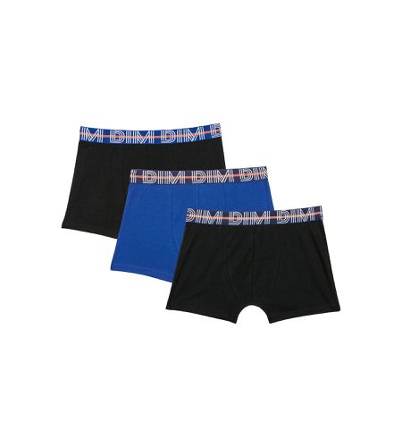 Lot de 3 boxers garçon coton stretch ceinture contrastée Eco - DIM - Modalova
