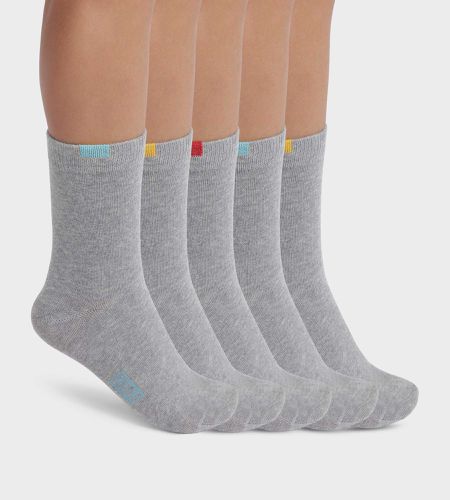 Lot de 5 paires de chaussettes enfant en coton Gris Chiné Eco - DIM - Modalova