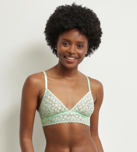 Soutien-gorge triangle en dentelle florale Vert d’Eau Daisy Lace - DIM - Modalova