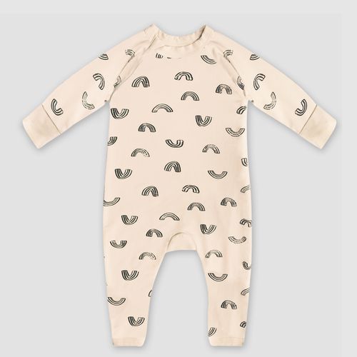 Pyjama bébé zippé en coton bio vanille imprimé rainbow Baby - DIM - Modalova