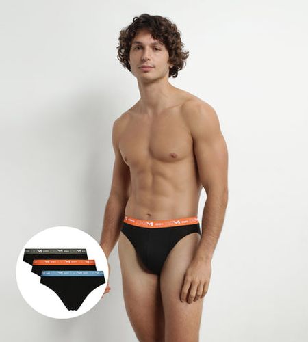 Lot de 3 slips à ceinture Orange Vert Coton Stretch - Masculin - Taille 3 - DIM - Modalova