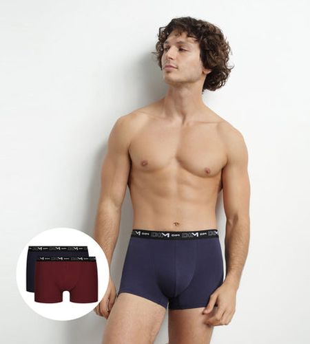 Lot de 2 Boxers Rouge ceinture contrastée Coton Stretch - Masculin - Taille 3 - DIM - Modalova