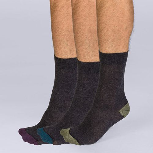 Lot de 3 mi-chaussettes Mix and Match Coton Style - Masculin - Taille 39/42 - DIM - Modalova