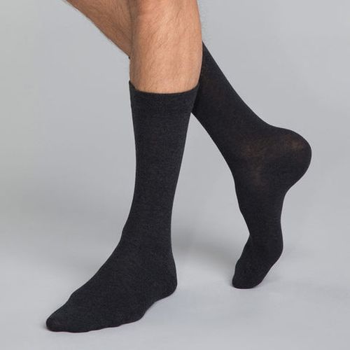 Mi-chaussettes coton X3 anthracite Basic Coton - Masculin - Taille 39/42 - DIM - Modalova