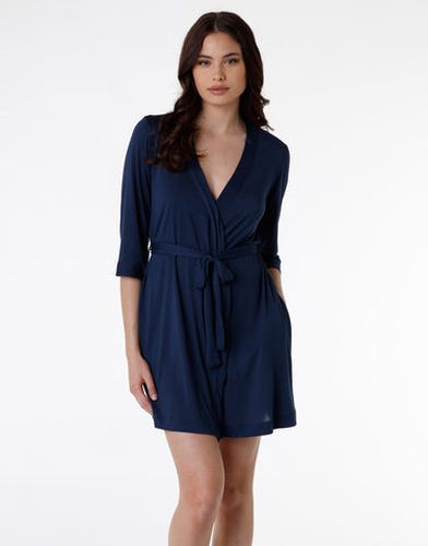 Robe de chambre avec manches trois-quarts en jersey 100% modal - DIM - Modalova