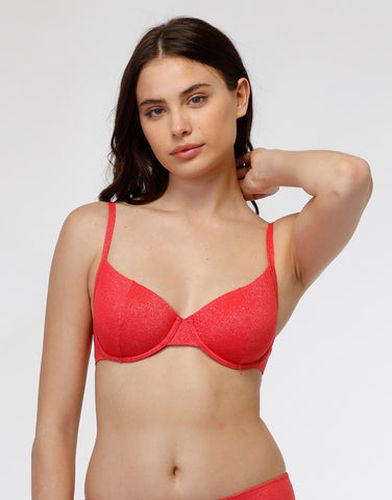 Maillot de bain soutien-gorge à armatures en microfibre Lurex uni corail en Soldes - Féminin - taille 95C - DIM - Modalova