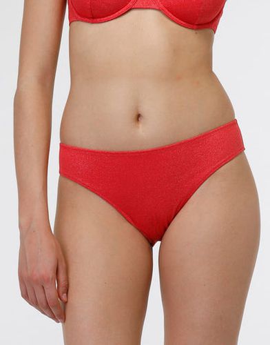 Maillot de bain slip en microfibre Lurex uni corail - DIM - Modalova