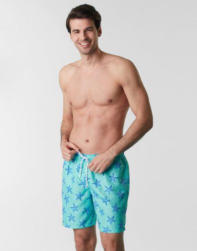 Bermuda de bain en toile filet de pêche, imprimé sur d’eau - Masculin - Taille 2 - DIM - Modalova