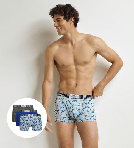 Lot de 3 boxers Noir Kaki Vibes - DIM - Modalova