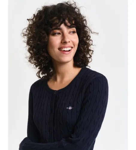 Cardigan en tricot Eights, coton élastiqué (L), Casuel, Manche longue - Gant - Modalova