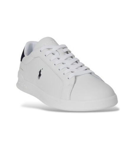 P10044002 Heritage Court II Leather Sneakers (42), Cuir, Blanc, Plat, Lacets, Casuel - Polo Ralph Lauren - Modalova