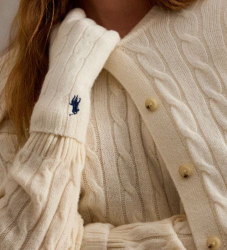 Gants en laine et cachemire crème (OSFA), Casuel - Polo Ralph Lauren - Modalova