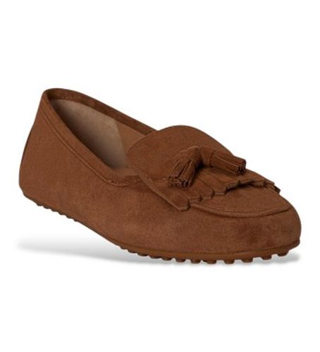 P22310005 Mocassins Tayte en daim marron (38), , Plat, Cuir, Aucun, Casuel - Lauren Ralph Lauren - Modalova