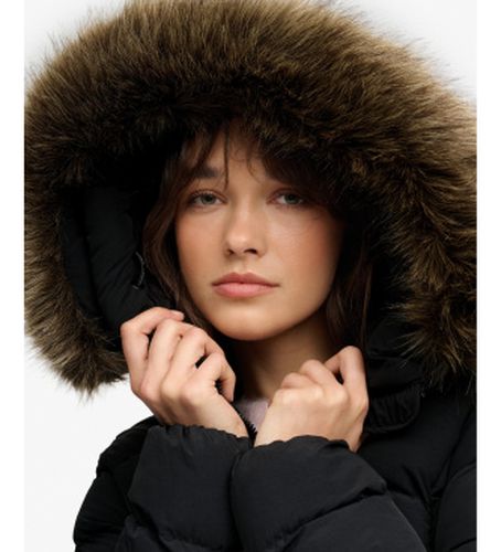 W5012183A Manteau à capuche en fausse fourrure Fuji Longline (S), Casuel, Polyester - Superdry - Modalova