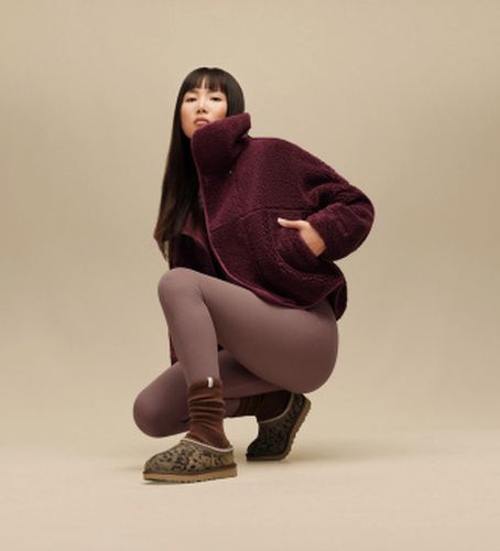 Chaussons en cuir Tasman Spotted marron (36), Plat, Aucun, Homewear, Imprimé animal - Ugg - Modalova