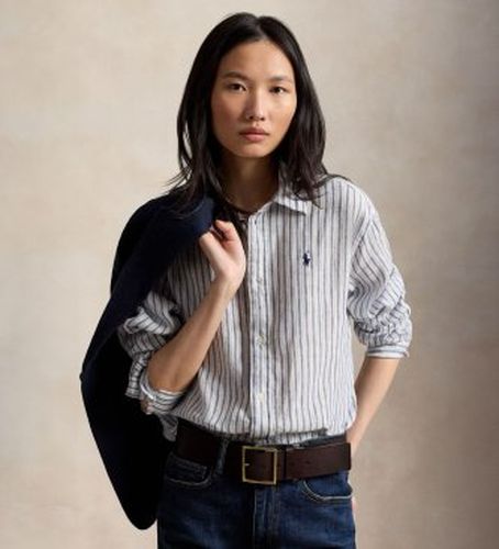 Chemise courte et large en lin à carreaux , (XXS), Casuel, Manche courte - Polo Ralph Lauren - Modalova